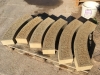 Sandstone arch with hand-cut voussoirs