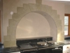 Hand-cut sandstone arch for a stone opening