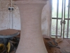 Red sandstone ball finial