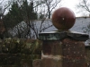 Red sandstone ball finial