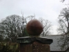 Hand-carved sandstone ball finial