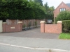 Chamfered sandstone wall capping