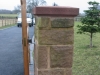 Sandstone pier caps ready for installation