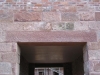 Sandstone cill being cut in the workshop