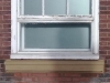 Sandstone lintel with a chamfered edge