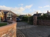 Curved sandstone wall copings cut to a radius