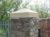 Sandstone label stop and moulding