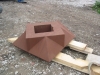 Hand-carved sandstone finial
