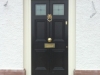 Arched sandstone door surround