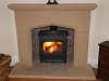 Buff sandstone fire surround