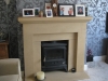 Sandstone inglenook fireplace