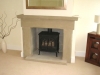 Buff sandstone fire surround
