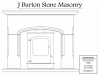 Sandstone inglenook fireplace
