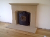 Sandstone fireplace matched for a restoration