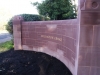 Hand-made sandstone gatepost by JB Stone