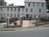 Natural sandstone gateposts