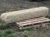 Sandstone gatepost with a chamfered top