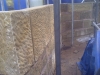 Stonemason's chisel work on sandstone