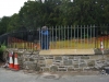 Furrowed hand-tooled sandstone finish