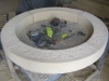 Stonemason's chisel work on sandstone