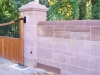 Red and buff sandstone blocks