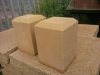 Sandstone staddle stones supporting an oak-framed building