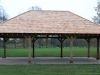 Completed sandstone staddle stones installed at Marbury Lodge