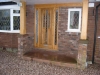 Buff sandstone entrance steps