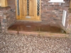 Hand-made sandstone garden steps