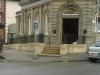 Sandstone step with a bullnose edge