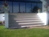Sandstone step with a bullnose edge