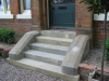 Curved sandstone steps