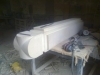 Cutting a sandstone gatepost cap