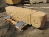 Sandstone gatepost ready for delivery