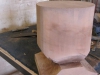 Sandstone ball finial nearly complete