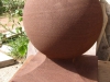Finishing a sandstone ball finial