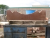 Arched sandstone door surround