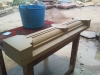 Sandstone window surround with a hood mould